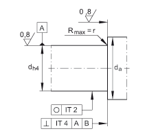 角接觸球軸承單元 ZKLFA1050-2RS, 雙向，螺釘安裝，兩側(cè)唇密封，帶平端的法蘭