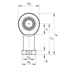 桿端軸承 GIR12-DO, 根據(jù) DIN ISO 12 240-4 標準，帶右旋內螺紋，需維護