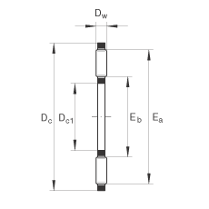 推力滾針和保持架組件 AXK1024, 單向，根據(jù) DIN 5405-2 標(biāo)準(zhǔn)