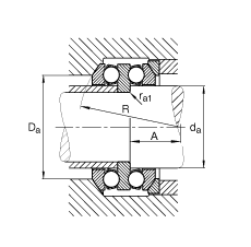 推力深溝球軸承 54220, 根據(jù) DIN 711/ISO 104 標(biāo)準(zhǔn)的主要尺寸，雙向，帶球面軸承座圈，可分離