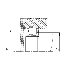 圓柱滾子軸承 NJ252-E-M1, 根據(jù) DIN 5412-1 標(biāo)準(zhǔn)的主要尺寸, 半定位軸承, 可分離, 帶保持架