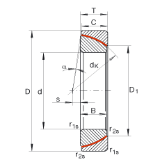 角接觸關(guān)節(jié)軸承 GE35-SW, 根據(jù) DIN ISO 12 240-2 標(biāo)準(zhǔn)，免維護(hù)