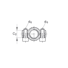 液壓桿端軸承 GIHNRK50-LO, 根據(jù) DIN ISO 12 240-4 標(biāo)準(zhǔn)，帶右旋螺紋夾緊裝置，需維護(hù)