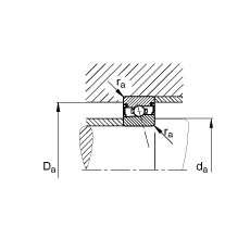 主軸軸承 HSS71920-C-T-P4S, 調節(jié)，成對安裝，接觸角 α = 15°，兩側唇密封，非接觸，加嚴公差