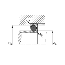 主軸軸承 HCB71920-C-T-P4S, 調節(jié)，成對或單元安裝，接觸角 α = 15°，陶瓷球，限制公差