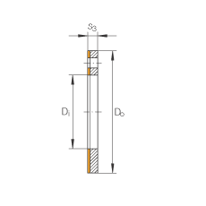 推力墊圈 EGW18-E40-B, 推力墊圈，免維護(hù)，帶銅襯