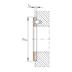 推力墊圈 EGW18-E40-B, 推力墊圈，免維護(hù)，帶銅襯