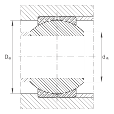 關(guān)節(jié)軸承 GE18-PB, 根據(jù) DIN ISO 12 240-1 標(biāo)準(zhǔn)，尺寸系列 K，需維護(hù)