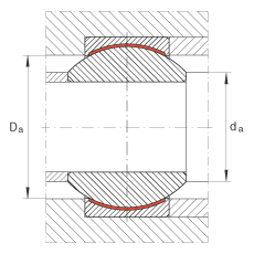 關(guān)節(jié)軸承 GE18-PW, 根據(jù) DIN ISO 12 240-1 標(biāo)準(zhǔn)，尺寸系列 K，免維護