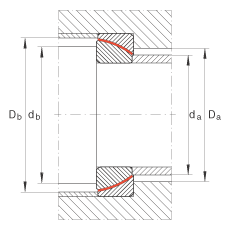 角接觸關(guān)節(jié)軸承 GE35-SW, 根據(jù) DIN ISO 12 240-2 標(biāo)準(zhǔn)，免維護(hù)