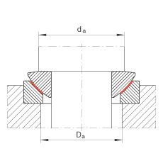 推力關(guān)節(jié)軸承 GE80-AW, 根據(jù) DIN ISO 12 240-3 標(biāo)準(zhǔn)，免維護