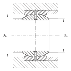 關(guān)節(jié)軸承 GE69-ZO, 根據(jù) DIN ISO 12 240-1 標(biāo)準(zhǔn)，英制尺寸，需維護(hù)